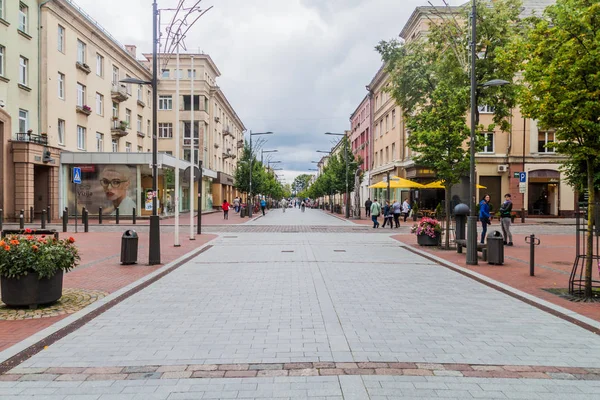 Siauliai Lituania Agosto 2016 Calle Peatonal Siaulai Ciudad Norte Lituania —  Fotos de Stock