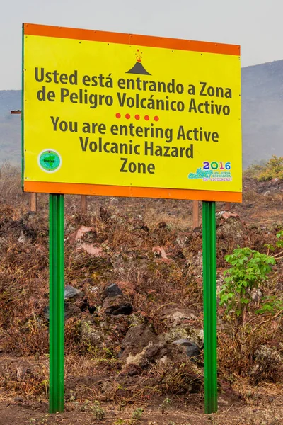 Telica yanardağ, Nikaragua yakınındaki bilgi yönetim kurulu