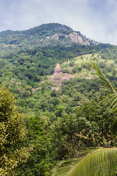 Buddha Statue Einem Berghang Der Nähe Des Felstempels Aluvihare Sri — Stockfoto