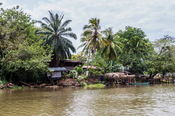 Huts Boca Sabalos Village San Juan River Nicaragua — Stock Photo, Image