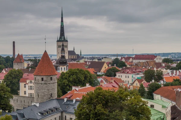 Вид Воздуха Старый Город Таллинна Эстония — стоковое фото