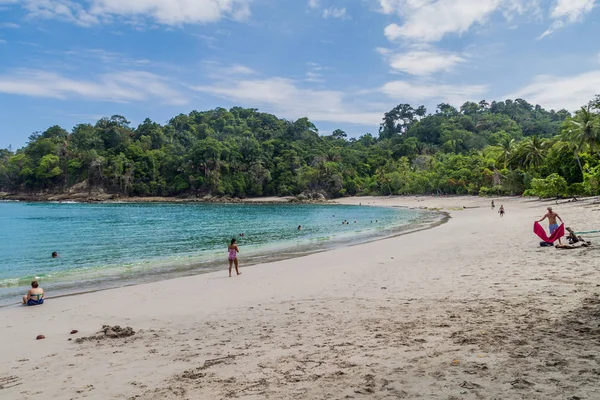 Manuel Antonio Costa Rica Mayo 2016 Turistas Una Playa Parque — Foto de Stock