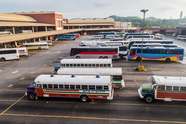 Ciudad Panamá Panamá Mayo 2016 Autobuses Esperan Terminal Autobuses Albrook — Foto de Stock