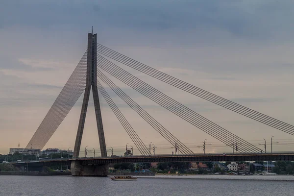 Γέφυρα Vansu Στη Ρίγα Λετονία — Φωτογραφία Αρχείου