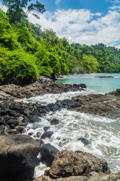 Costa Dell Oceano Nel Parco Nazionale Manuel Antonio Costa Rica — Foto Stock