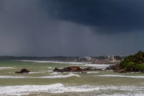 Stormy weather at the sea coast in Galle, Sri Lanka