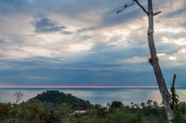 Okyanus manzaralı Quepos, Kosta Rika yakınındaki
