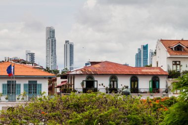 Panama City Casco Viejo (tarihi merkez) görünümünü