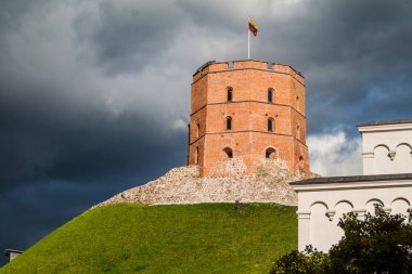 Şafak Kulesi (Gedimino) Vilnius, Litvanya, parçası üst Vilnius Castle karmaşık