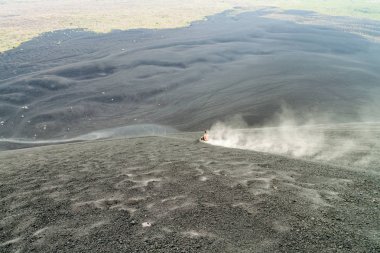 Volkan yatılı Cerro zenci yanardağ, Nikaragua gelen turist olduğunu
