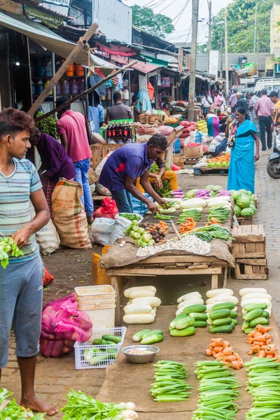 斯里兰卡科伦坡 2016年7月26日 斯里兰卡科伦坡曼宁市场的蔬菜摊位 — 图库照片