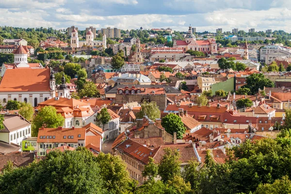 Vilnius, Litvanya'nın manzarası arka plan üzerinde