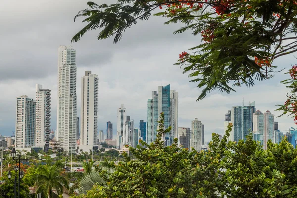 Panoramę Miasta Panamy Tle — Zdjęcie stockowe