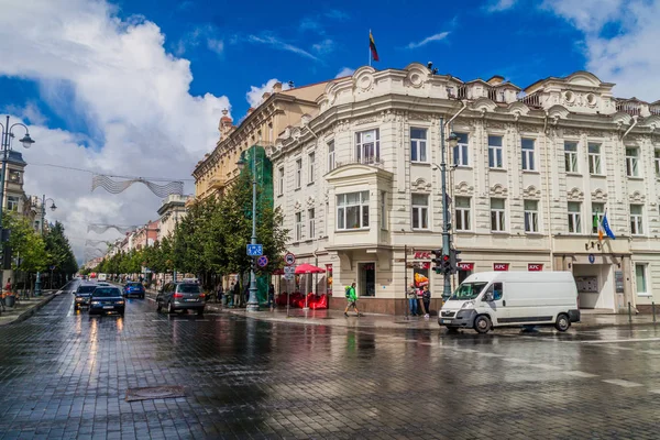 Wilno Litwa Sierpnia 2016 Skrzyżowanie Centrum Wilna Litwa — Zdjęcie stockowe