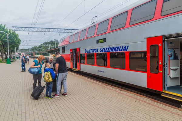 Kaunas Lithuania Agosto 2016 Tren Estación Principal Kaunas Lituania — Foto de Stock