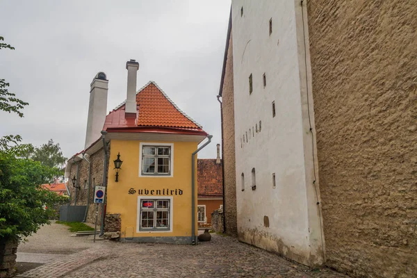 Tallinn Estonya Ağustos 2016 Tallinn Toompea Lçesi Nde Dar Arnavut — Stok fotoğraf