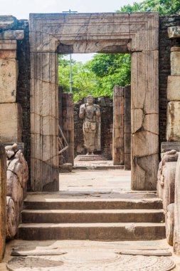 Hatadage, antik kalıntı tapınak şehrin Polonnaruwa, Sri Lanka