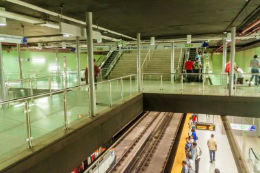 Panama City, Panama - 27 Mayıs 2016: Panama City View 5 de Mayo metro istasyonu