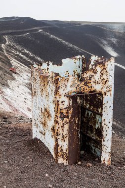 Eski paslı tuvalete Cerro zenci yanardağ, Nicaragua