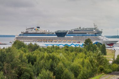 TALLINN, ESTONIA - AUGUST 22, 2016: Aida Diva cruise ship in Tallinn, Estonia
