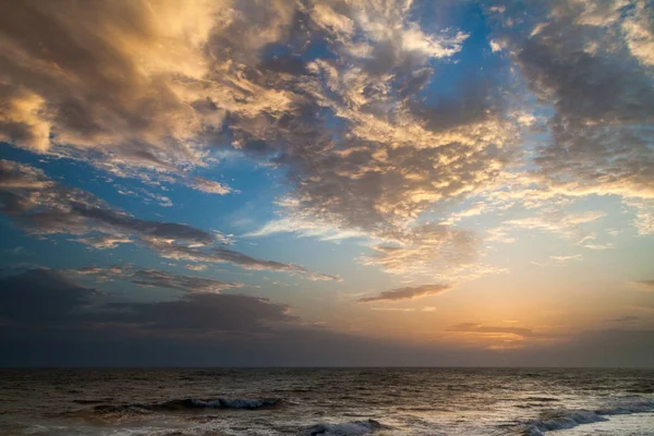 Schöner Sonnenuntergang Meer Hintergrund — Stockfoto