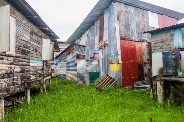 Maisons Dilatées Dans Ville Bocas Del Toro Panama — Photo