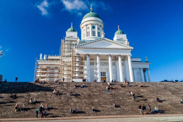 Helsinki Finlandia Agosto 2016 Cattedrale Evangelica Luterana Finlandese Piazza Del — Foto Stock