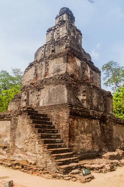 Rovine Sathmahal Prasada Nell Antica Città Polonnaruwa Sri Lanka — Foto Stock