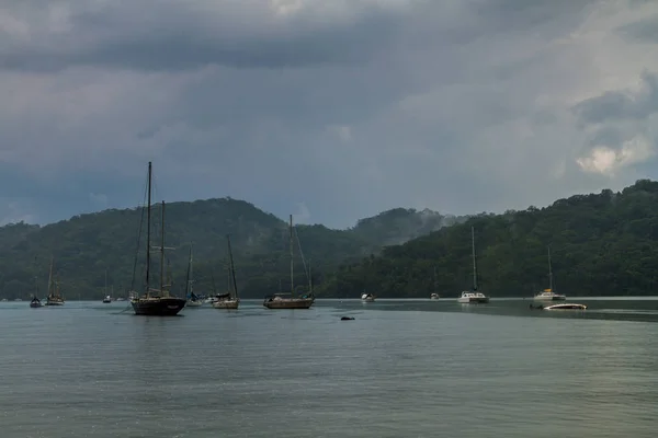 Jachty Pobliżu Wsi Portobelo Panama — Zdjęcie stockowe