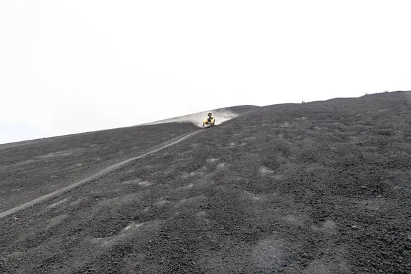 Cerro Negro Nicaragua Abril 2016 Turismo Abordaje Del Volcán Cerro — Foto de Stock