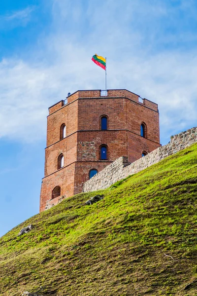 Şafak Kulesi (Gedimino) Vilnius, Litvanya, parçası üst Vilnius Castle gö