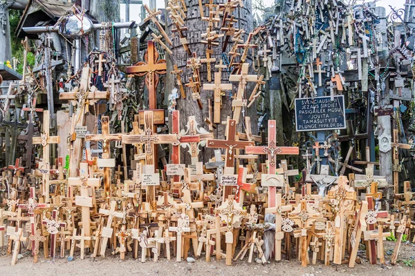 Siauliai Lituânia Agosto 2016 Colina Das Cruzes Local Peregrinação Norte — Fotografia de Stock