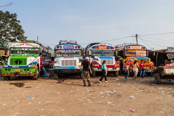Масая Никарагуа Апреля 2016 Года Местные Автобусы Называются Куриный Автобус — стоковое фото