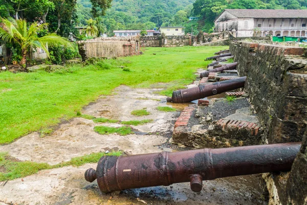 Пушки Крепости Фуэрте Сан Джеронимо Деревне Портобело Панама — стоковое фото
