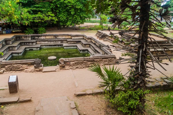 Piscină Scăldat Kumara Pokuna Orașul Antic Polonnaruwa Sri Lanka — Fotografie, imagine de stoc