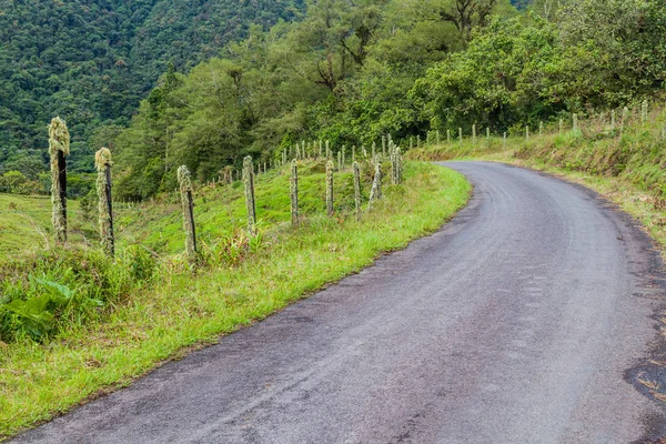Kleine Bergstraße Zwischen Weiden Der Nähe Von Boquete Panama — Stockfoto