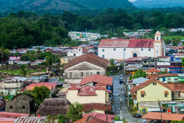 Letecký Pohled Obec Portobelo Panama — Stock fotografie