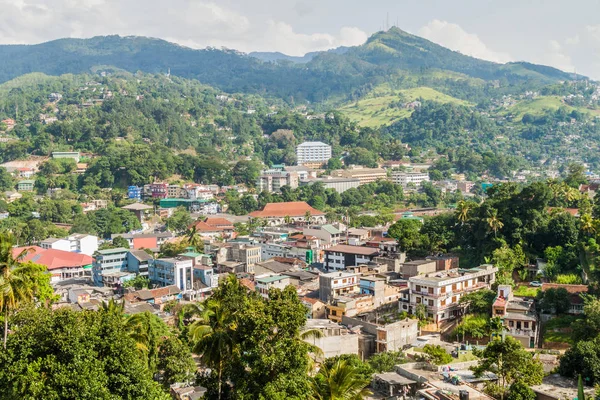 Letecký Pohled Města Kandy Srí Lanka — Stock fotografie