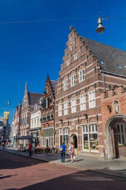 Den Bosch, Hollanda - 30 Ağustos 2016: Den Bosch, Hollanda tarihi evlerde