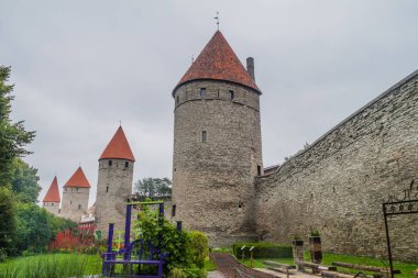 Sur duvarları Old Town, Tallinn, Estonya