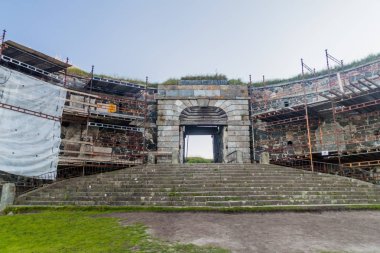Sur Suomenlinna (Sveaborg), deniz kale ada Helsinki, Finlandiya