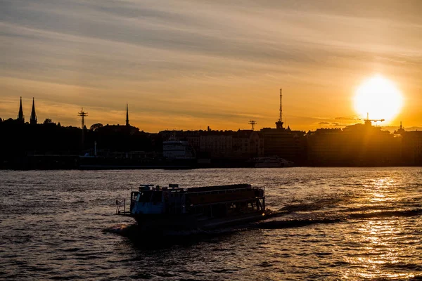 Skyline Soirée Helsinki Finlande — Photo