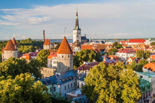 Skyline Old Town Tallinn Észtország — Stock Fotó