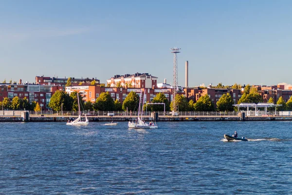 Helsinki Finlandiya Ağustos 2016 Sahil Evleri Helsinki Finlandiya — Stok fotoğraf