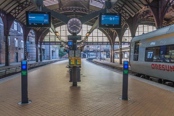 Copenhagen Danemark Août 2016 Plate Forme Gare Centrale Copenhague Gare — Photo