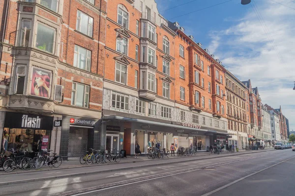 Kodaň Dánsko Srpna 2016 Domy Lemující Vesterbrogade Ulice Kodani Dánsko — Stock fotografie