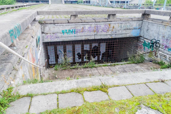 Tallinn, Estonya - 22 Ağustos 2016: Eski Sovyet spor ve kültürel karmaşık Linnahall Tallinn, Estonya