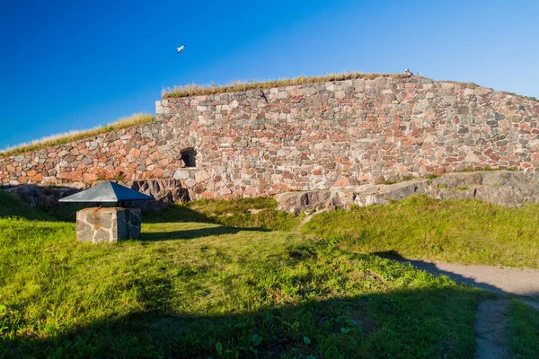 Sur Suomenlinna (Sveaborg), deniz kale ada Helsinki, Finlandiya