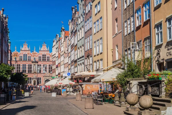 Gdansk Polonya Eylül 2016 Nsanlar Yürüyüş Boyunca Uzun Dluga Sokak — Stok fotoğraf