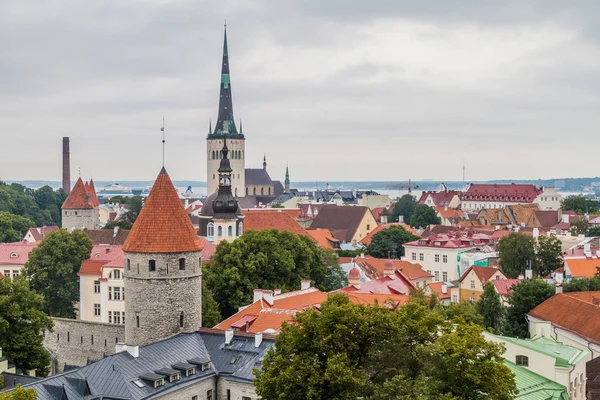 Tallinn eski şehir, Estonya havadan görünümü